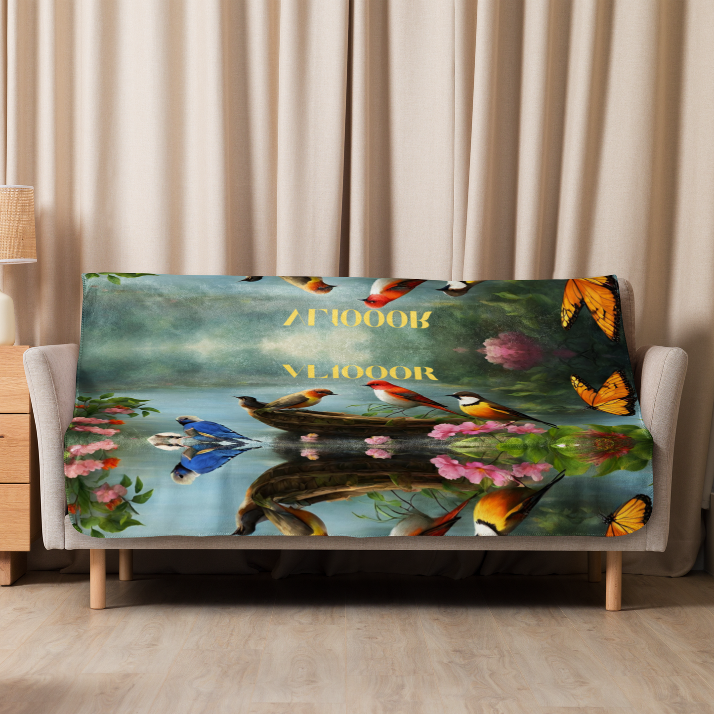 Birds Painting - Sherpa blanket