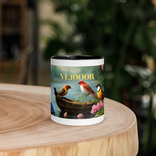 Birds Painting - Mug with Color Inside