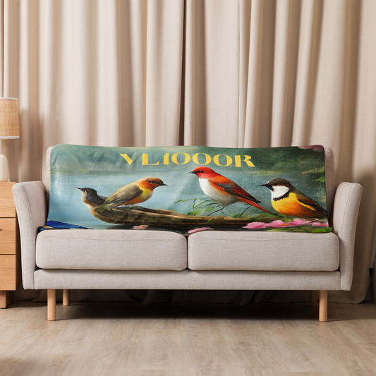 Birds Painting - Sherpa blanket