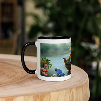 Birds Painting - Mug with Color Inside